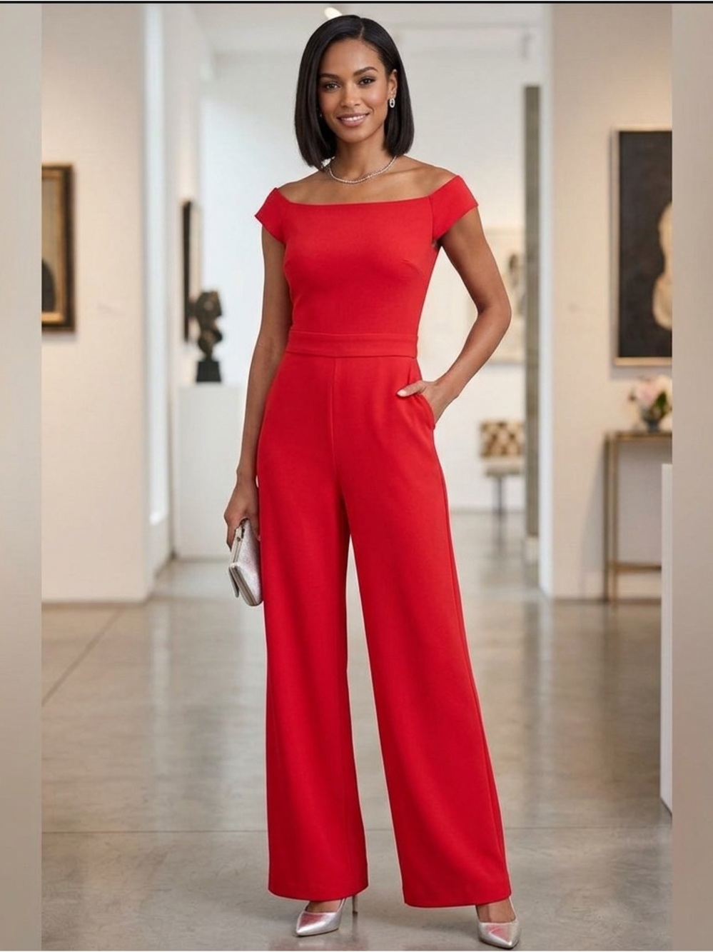 Women’s jumpsuit red